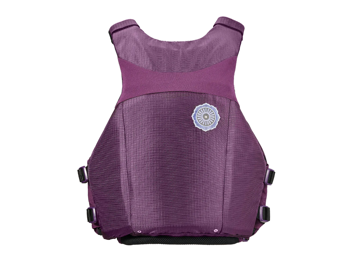 purple life jacket for whitewater rafting