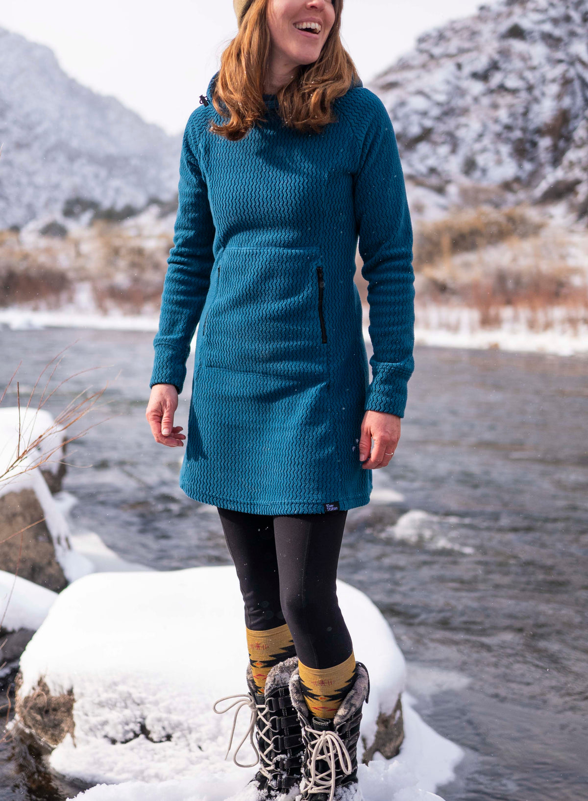 Z - Fleece Hooded Dress - CLOSEOUT